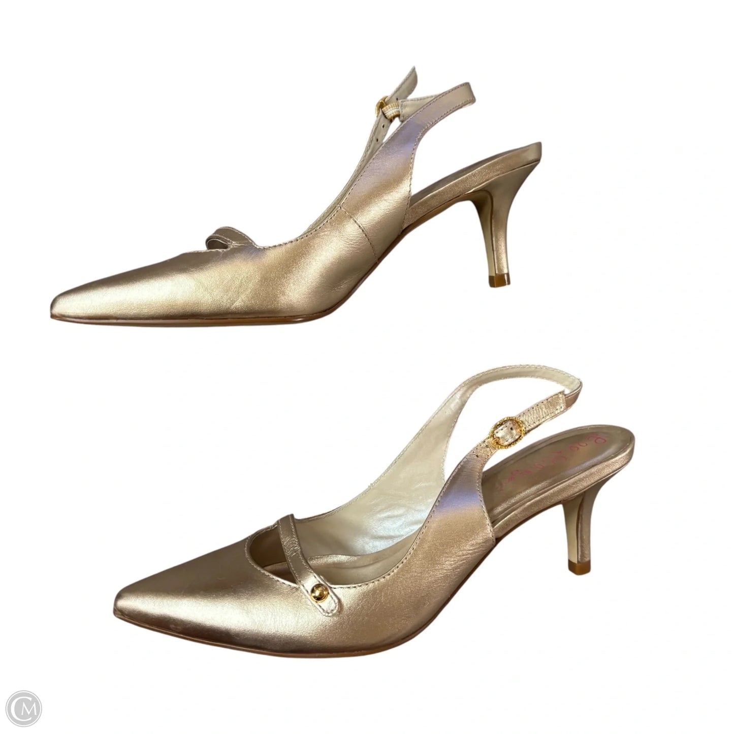 Shoes Designer By Lilly Pulitzer In Gold, Size: 6