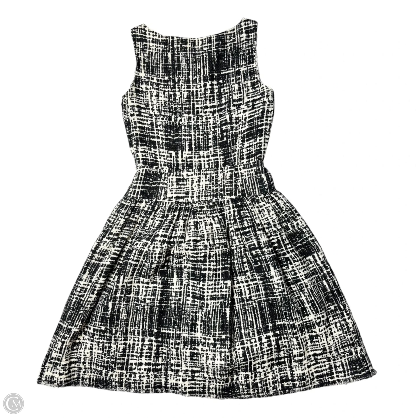 Dress Luxury Designer By Prada In Black & White, Size: S