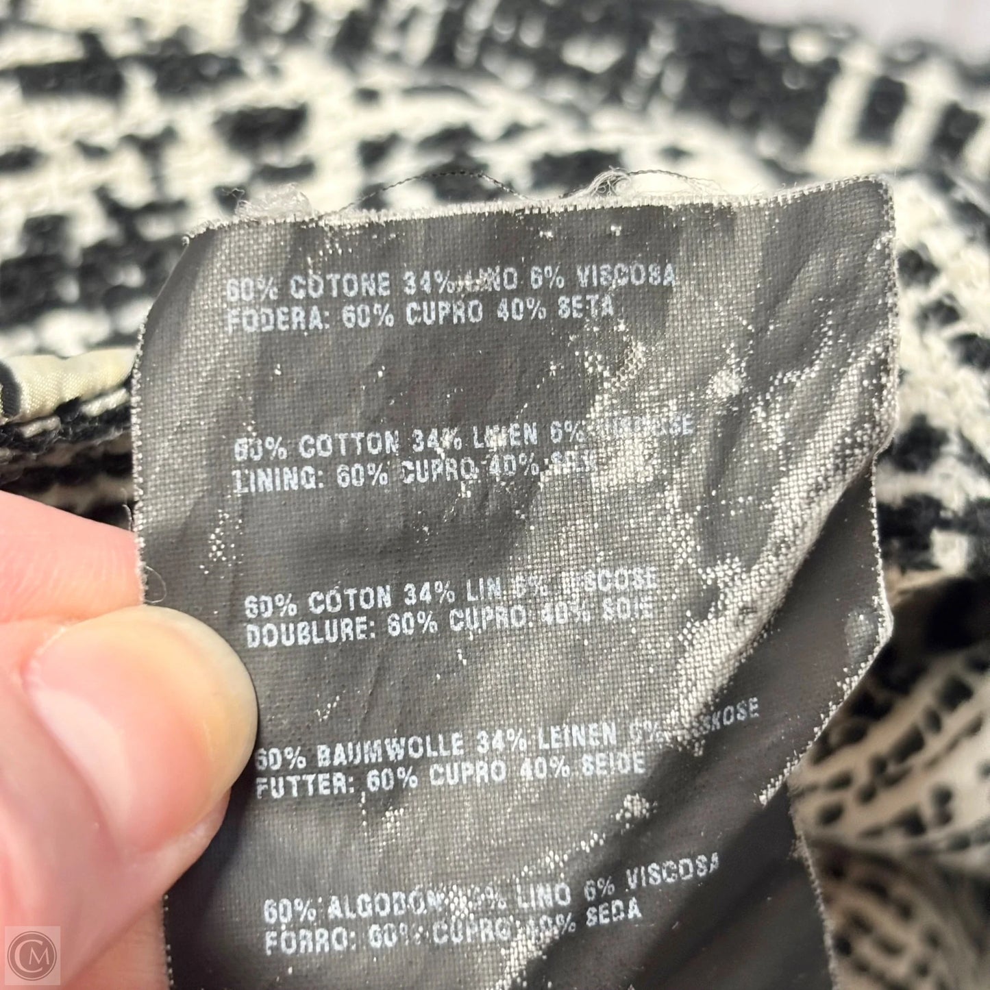 Dress Luxury Designer By Prada In Black & White, Size: S