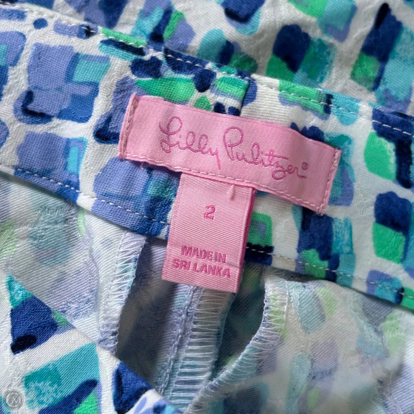 Pants Designer By Lilly Pulitzer In Blue & White, Size: 2