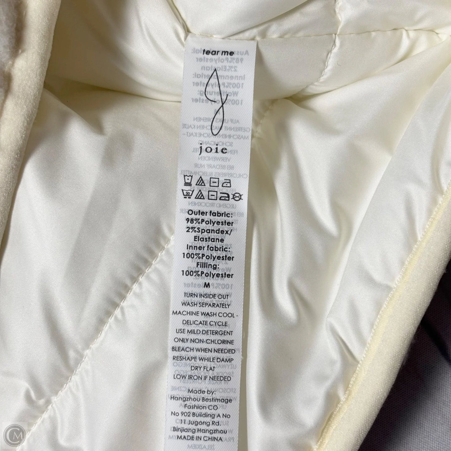 Vest Puffer & Quilted By Joie In Cream, Size: M