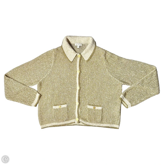 Sweater Cardigan By J. Crew In Gold, Size: Xl