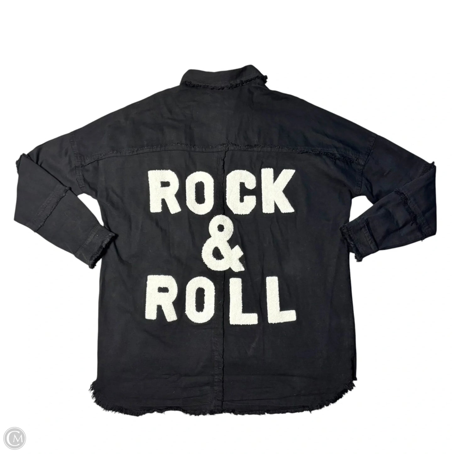 Jacket Shirt By Elan In Black, Size: S