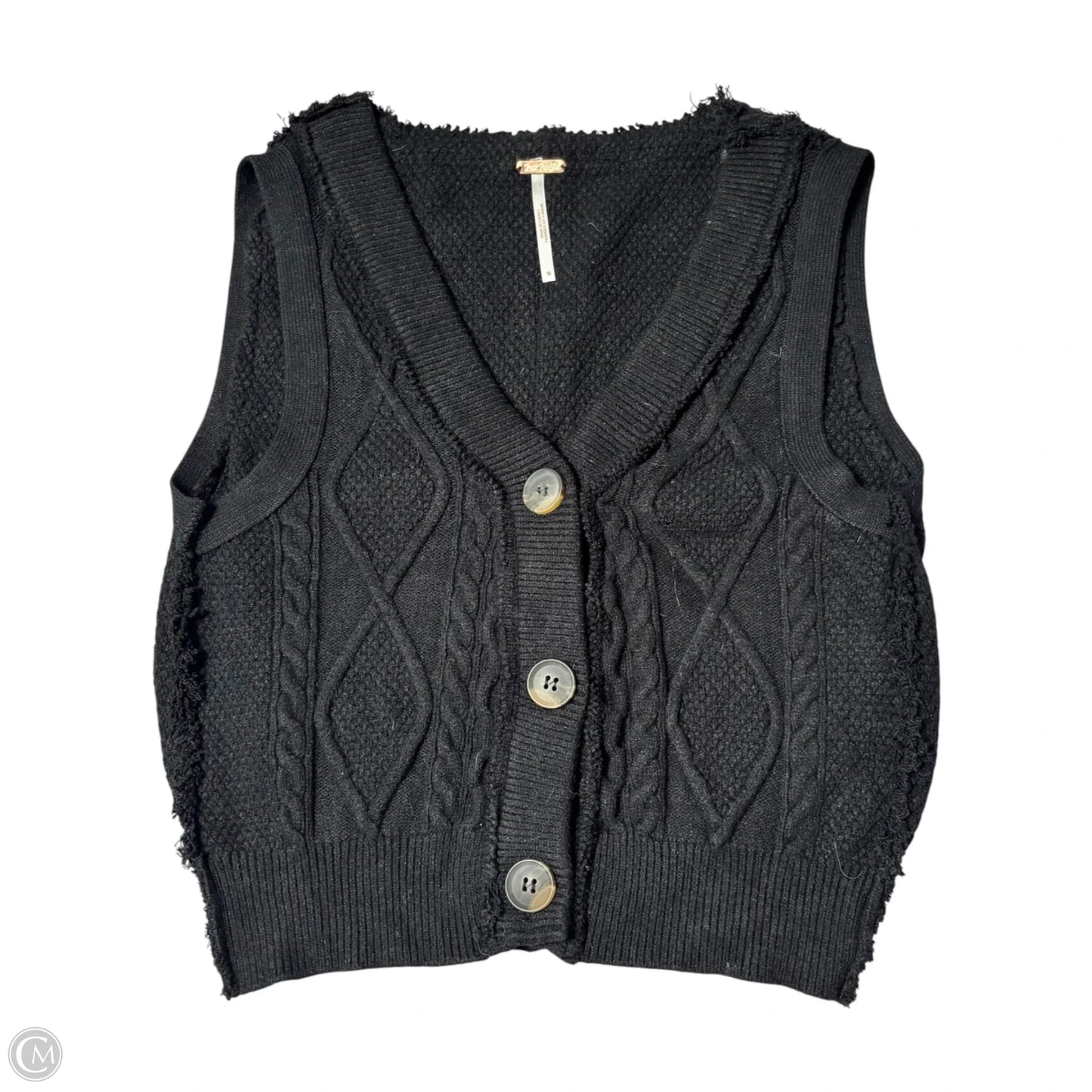 Vest Sweater By Free People In Black, Size: M