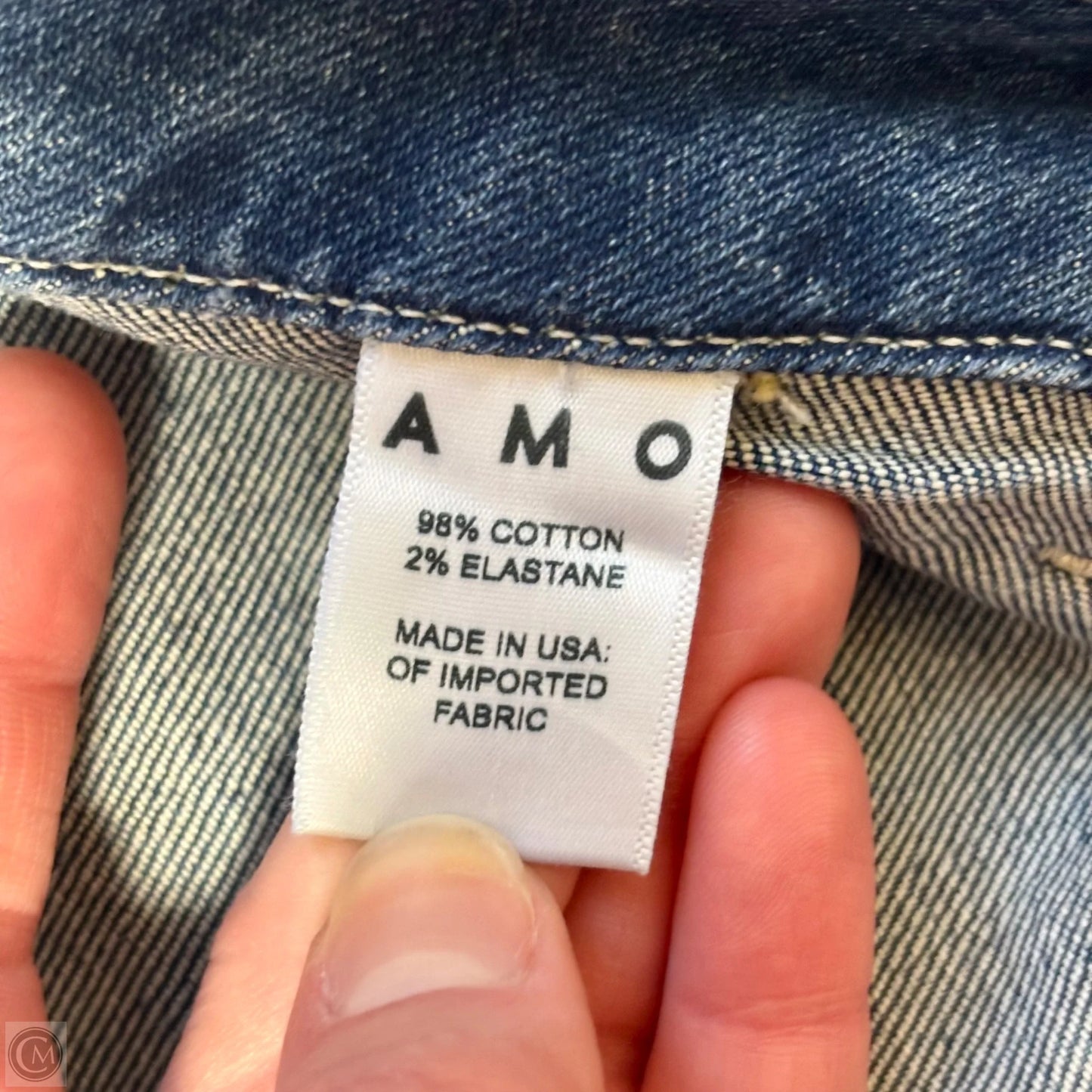 Jeans Straight By Amo In Blue Denim, Size: 8