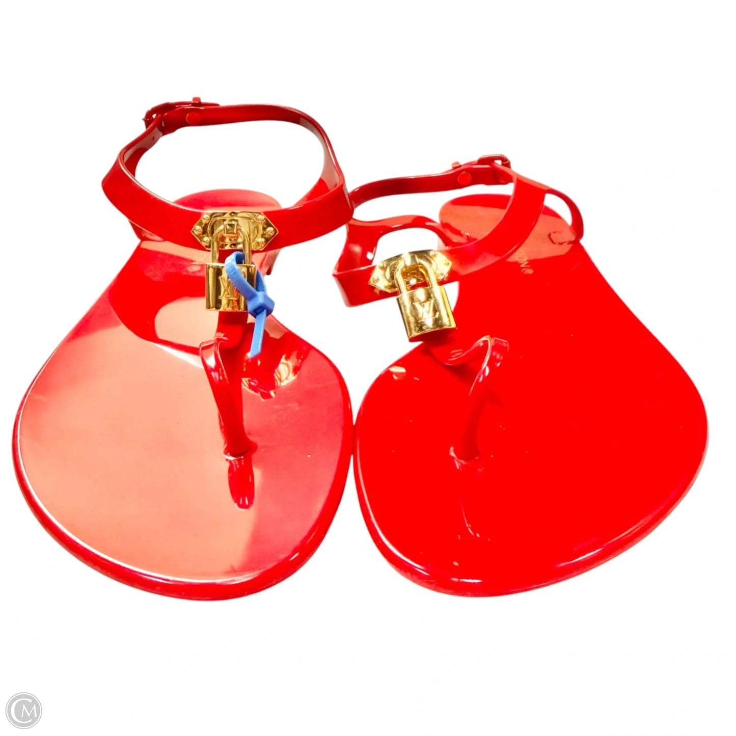 Sandals Luxury Designer By Louis Vuitton In Red, Size: 10.5