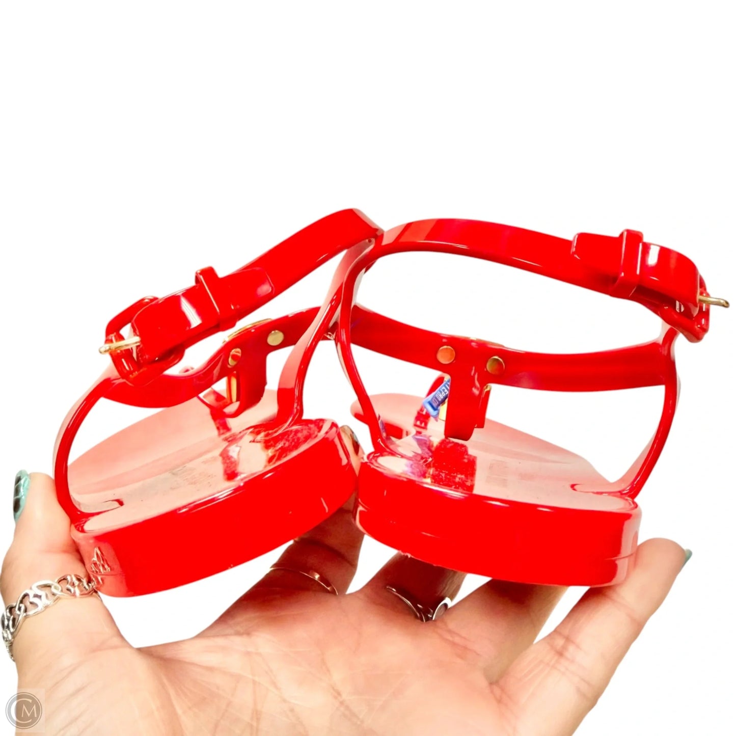 Sandals Luxury Designer By Louis Vuitton In Red, Size: 10.5
