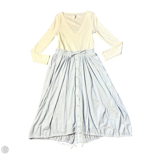 Dress Casual Midi By Daily Practice By Anthropologie In Blue & White, Size: S