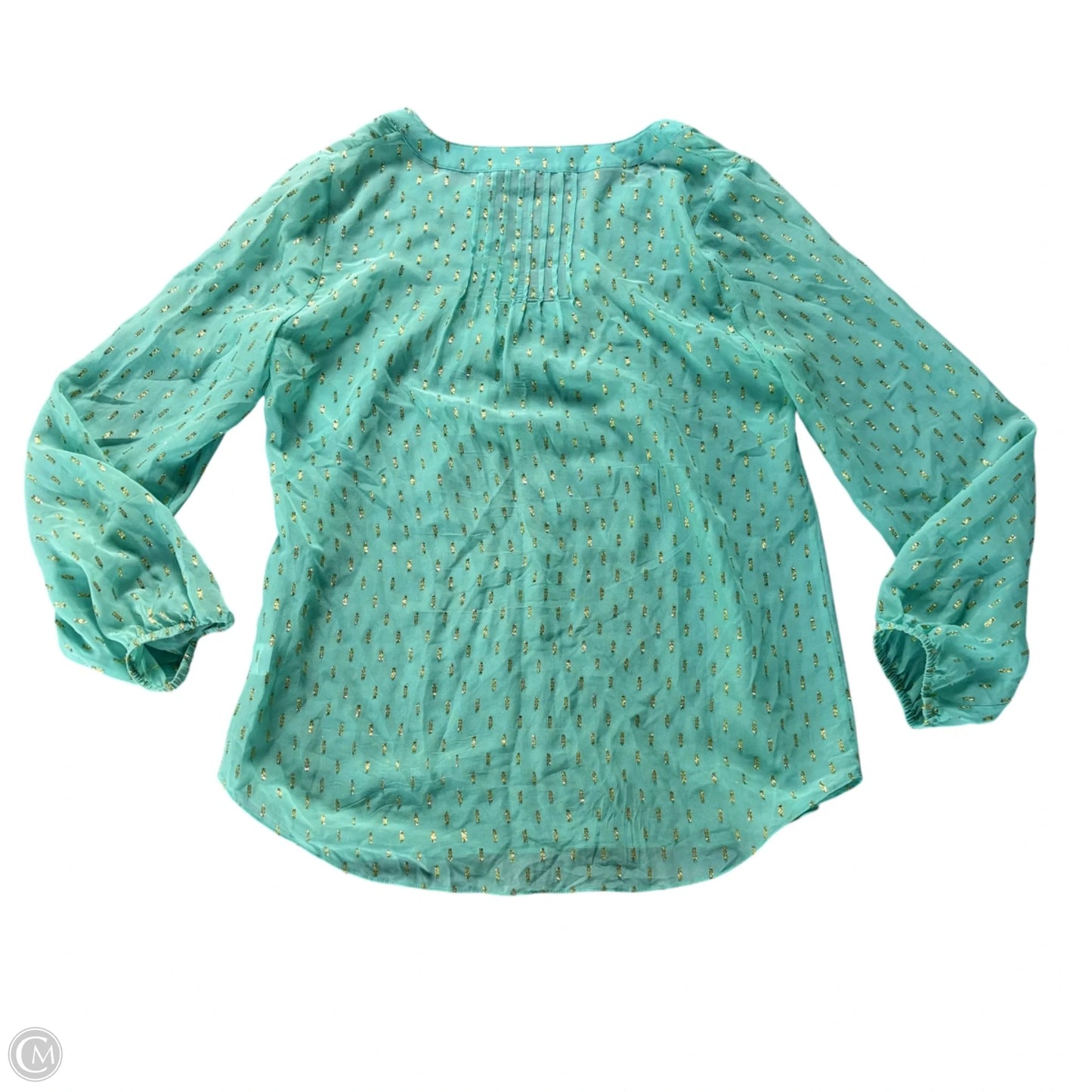 Top Long Sleeve Designer By Lilly Pulitzer In Blue, Size: S