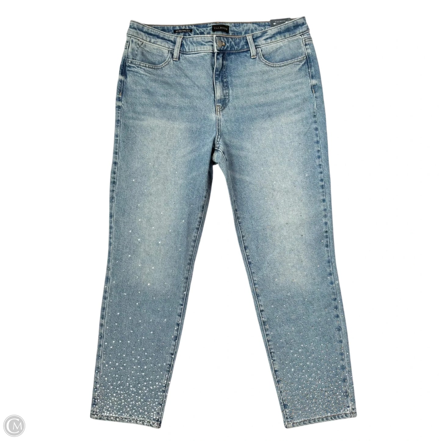 Jeans Straight By Talbots In Blue Denim, Size: 14