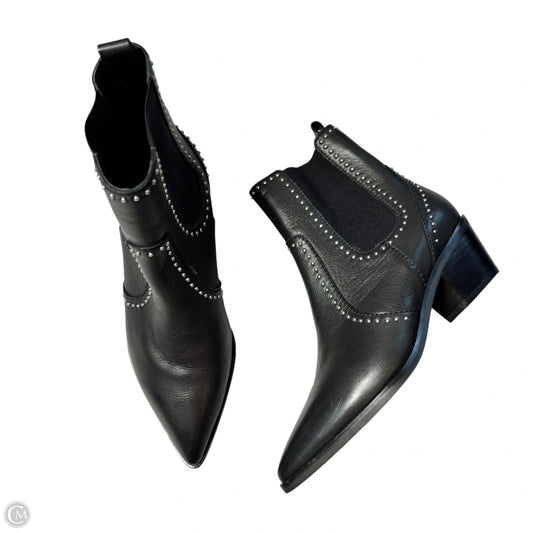 Boots Leather By Paige In Black, Size: 6.5