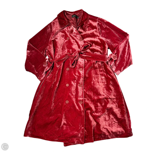 Coat Trench Coat By Torrid In Red, Size: 3x