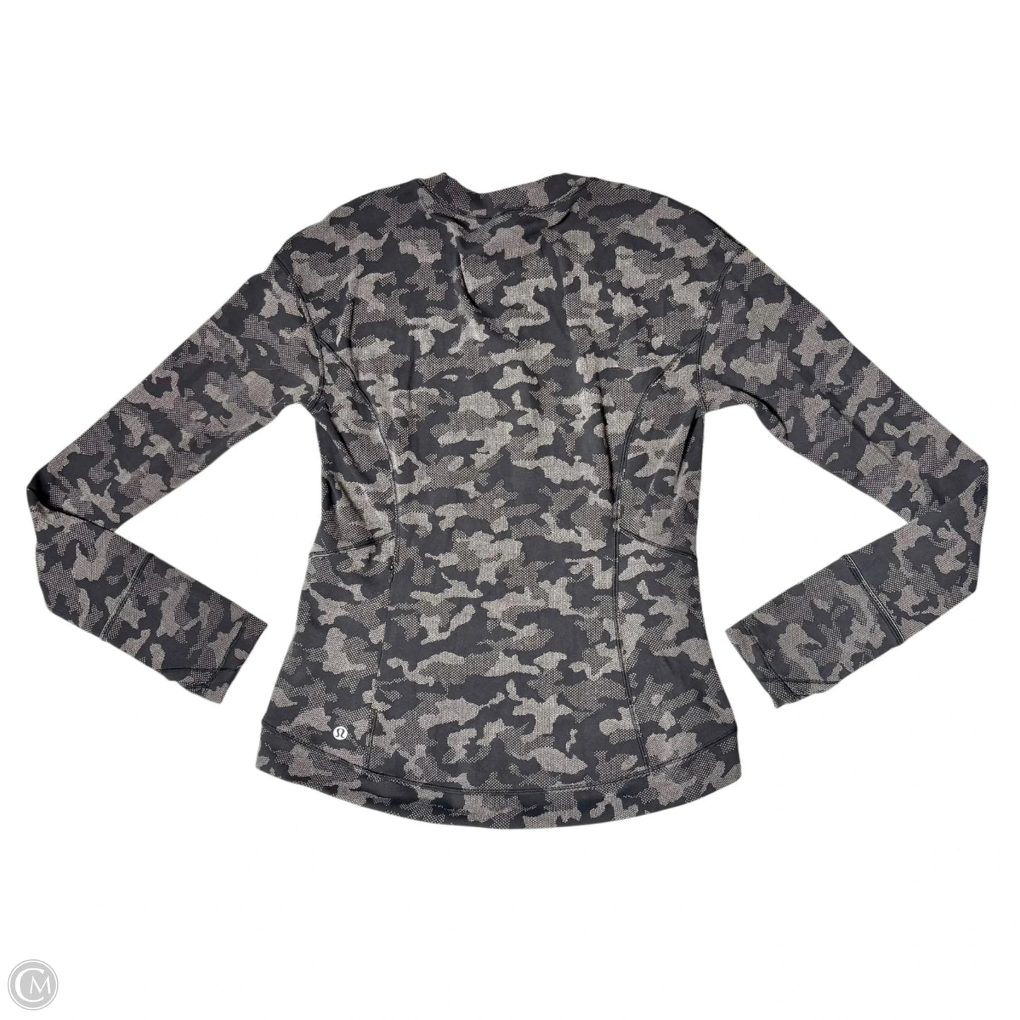 Athletic Top Long Sleeve Crewneck By Lululemon In Camouflage Print, Size: M