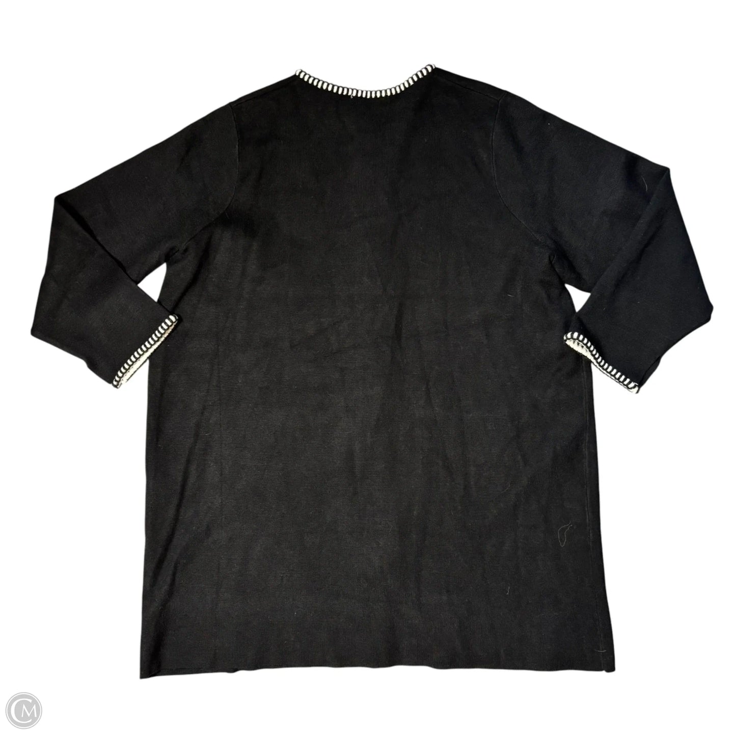 Sweater Cardigan By Magaschoni In Black, Size: 3x