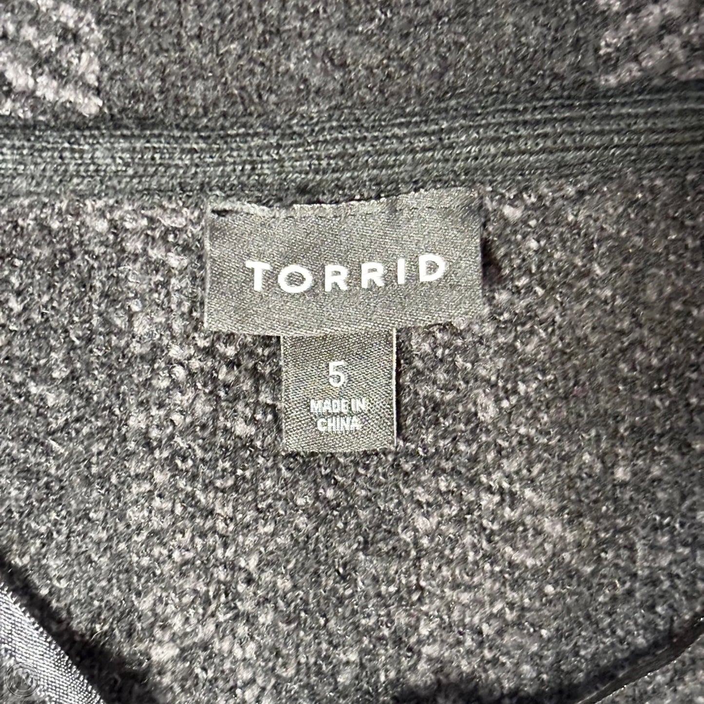 Sweater Cardigan By Torrid In Black & Grey, Size: 5