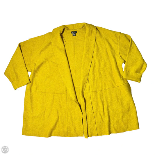 Sweater Cardigan By Jones New York In Yellow, Size: 3x