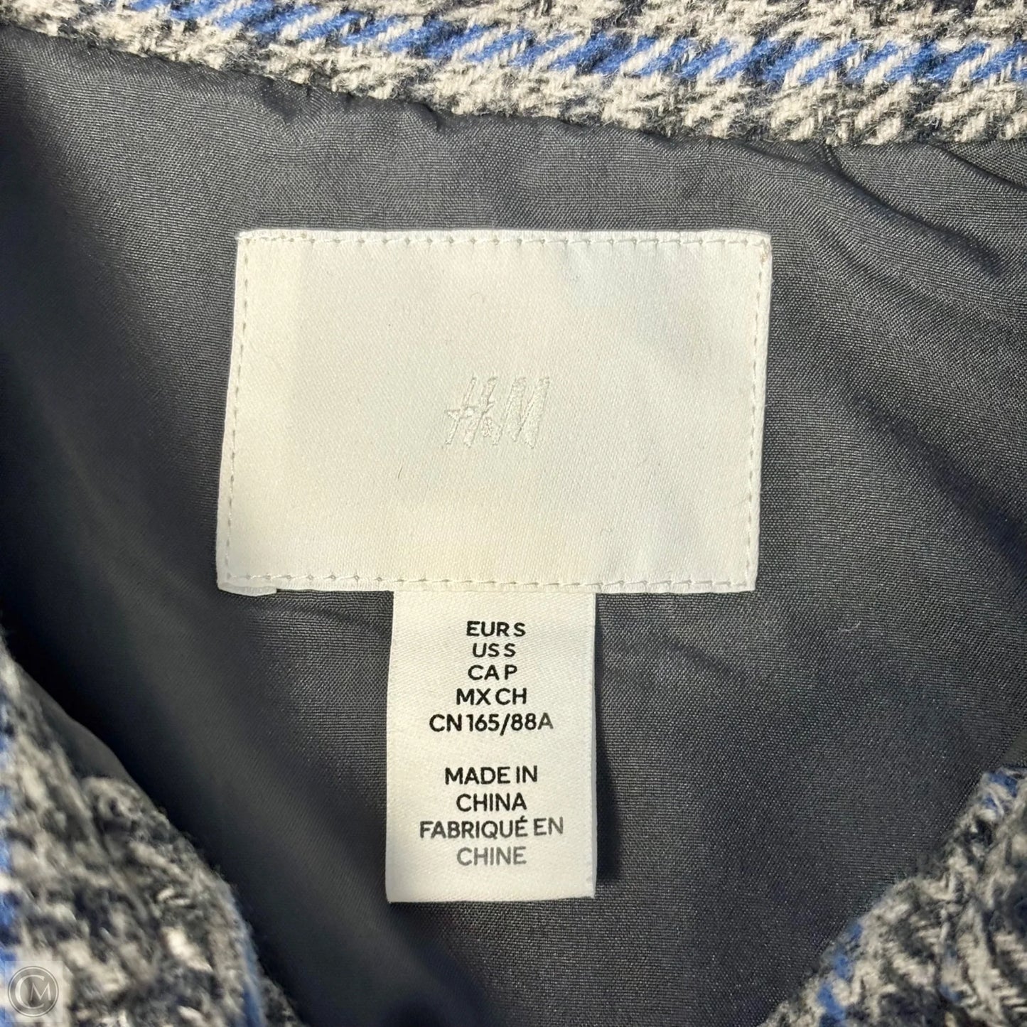 Jacket Other By H&m In Blue & Grey, Size: S