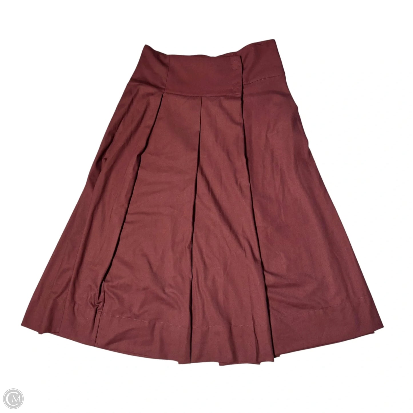 Skirt Midi By Zara In Maroon, Size: M
