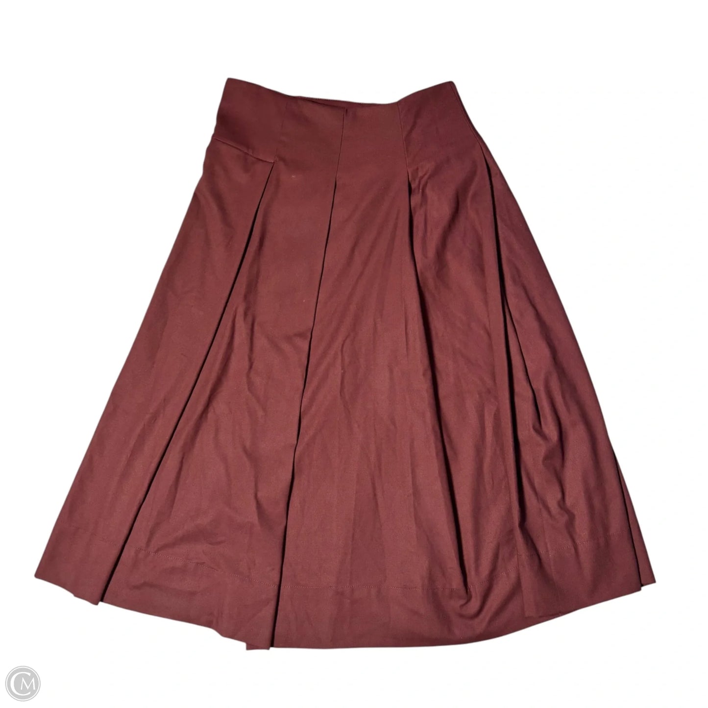 Skirt Midi By Zara In Maroon, Size: M