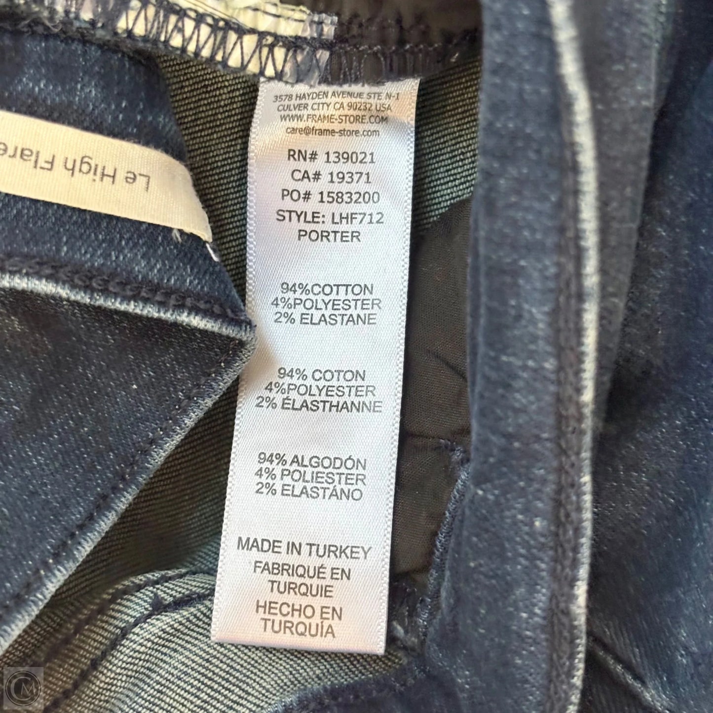 Jeans Flared By Frame In Blue Denim, Size: 10
