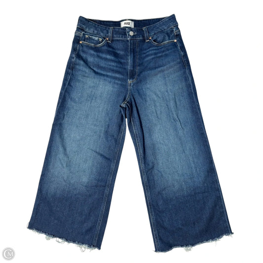 Jeans Cropped By Paige In Blue Denim, Size: 12