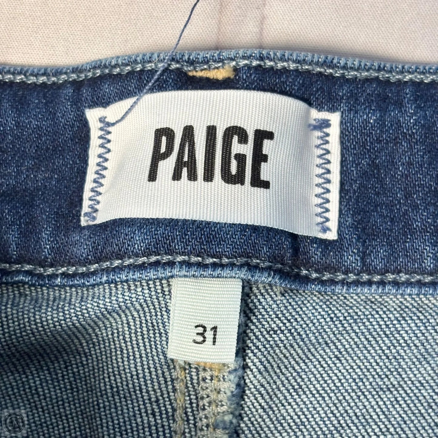 Jeans Cropped By Paige In Blue Denim, Size: 12