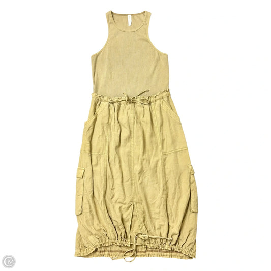 Dress Casual Midi By Daily Practice By Anthropologie In Tan, Size: L