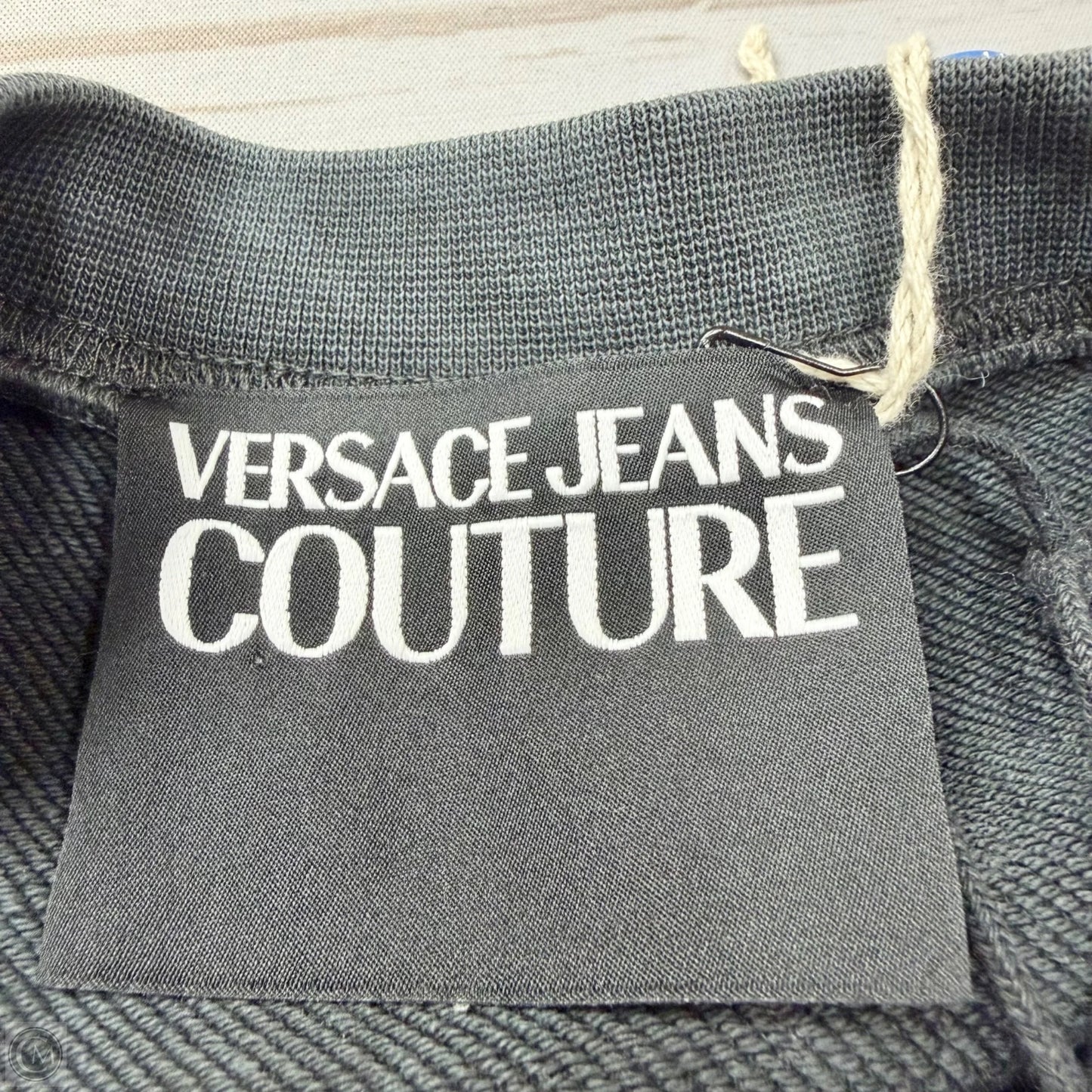 Sweatshirt Luxury Designer By Versace In Grey, Size: S