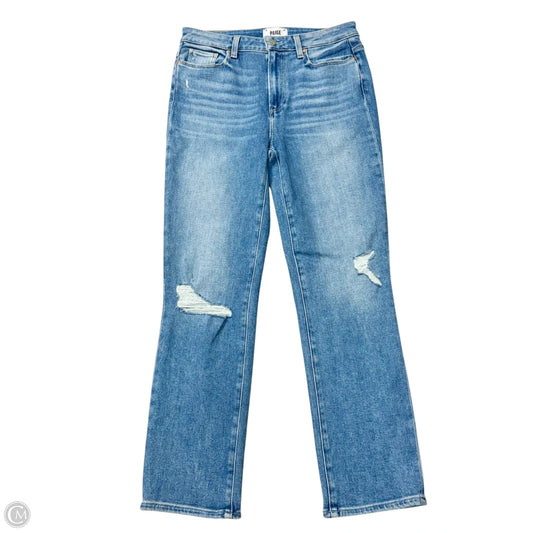 Jeans Straight By Paige In Blue Denim, Size: 10