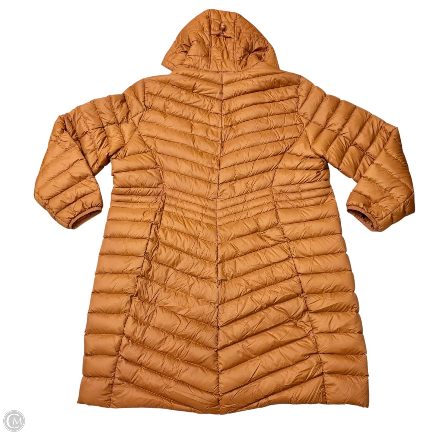 Jacket Puffer & Quilted By Lands End In Brown, Size: 1x