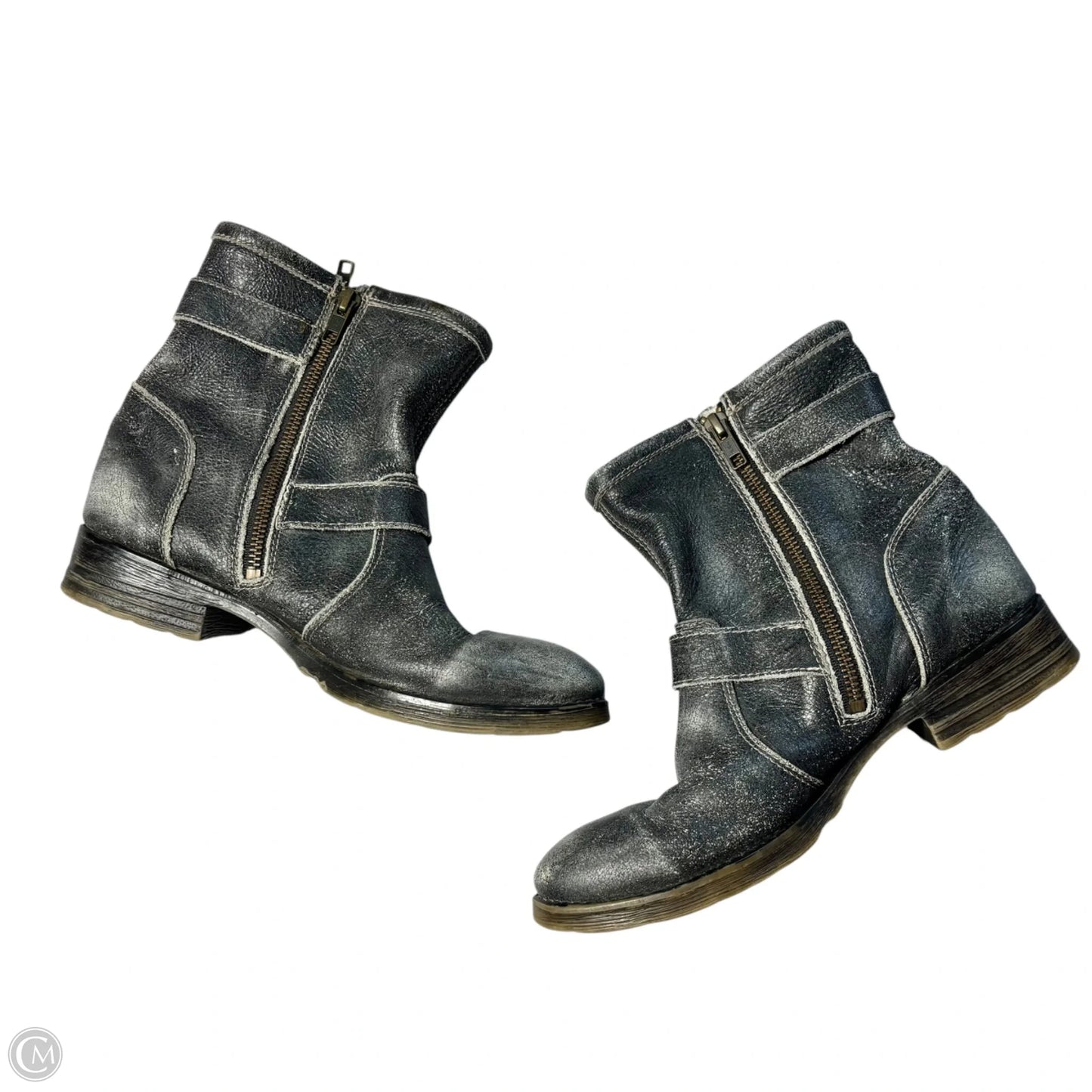 Boots Leather By Bed Stu In Grey, Size: 8