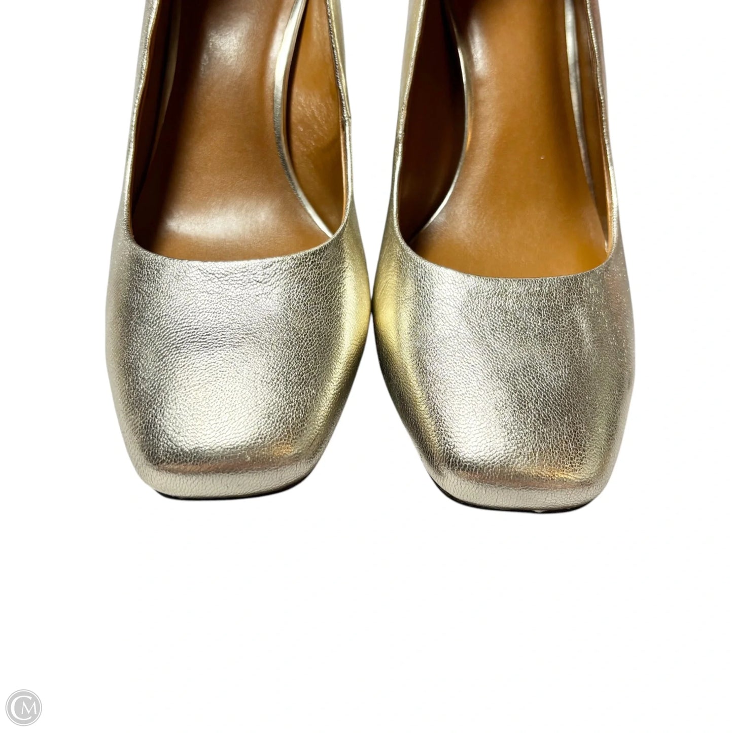 Shoes Heels Block By H For Halston In Gold, Size: 9.5