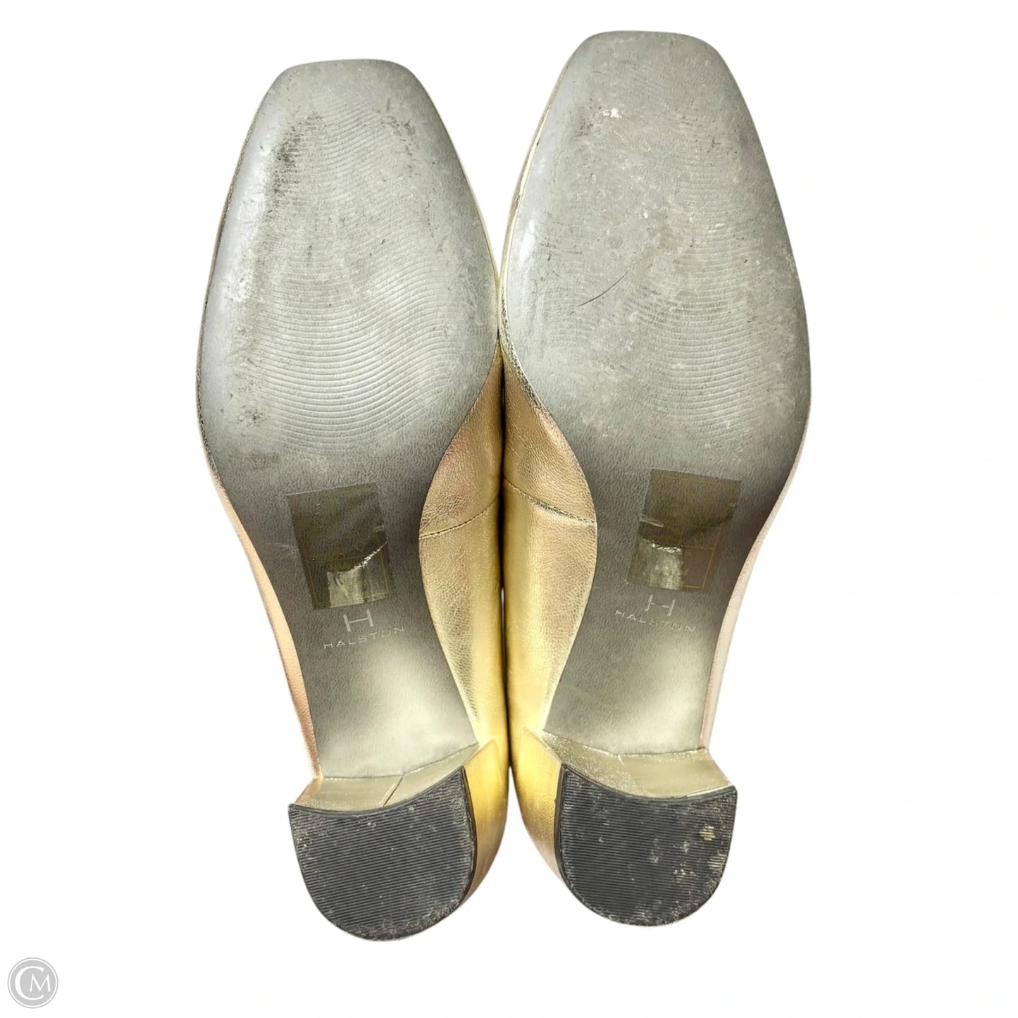Shoes Heels Block By H For Halston In Gold, Size: 9.5