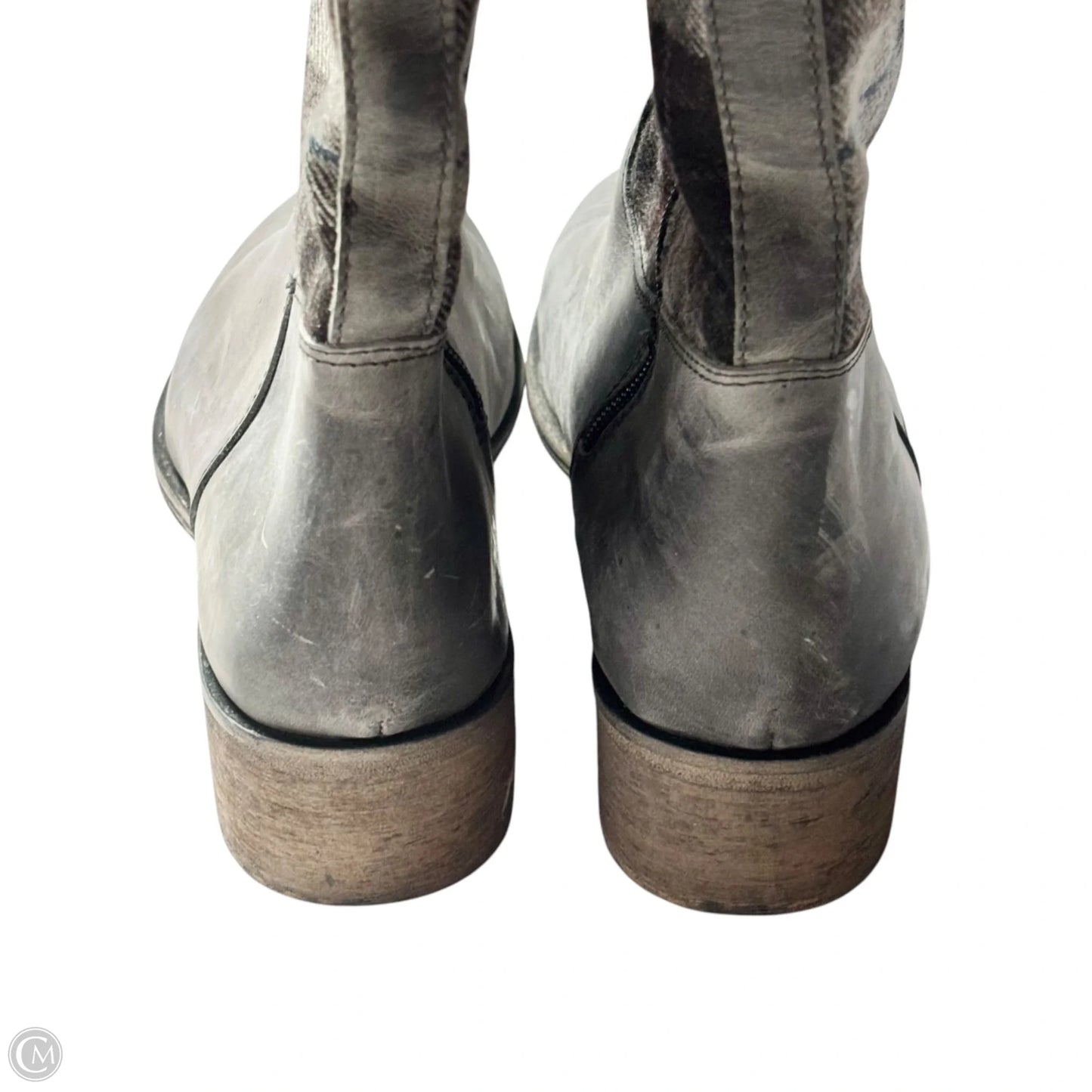 Boots Leather By Charles David In Plaid Pattern, Size: 9.5