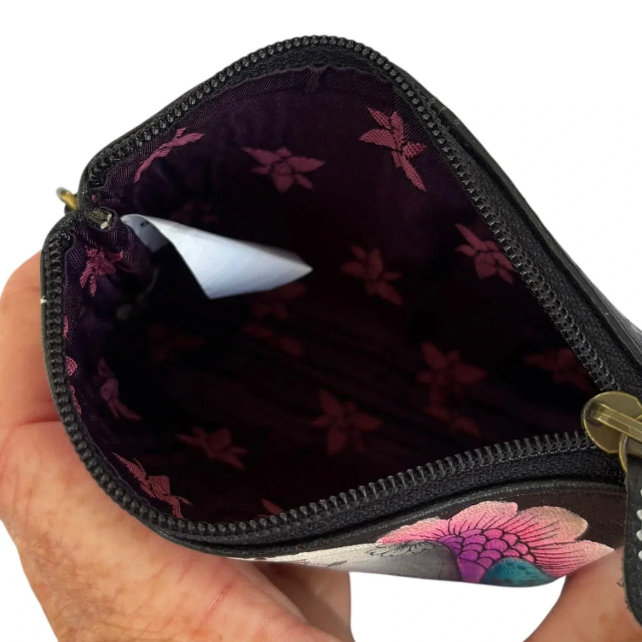 Coin Purse Leather By Anuschka, Size: Medium