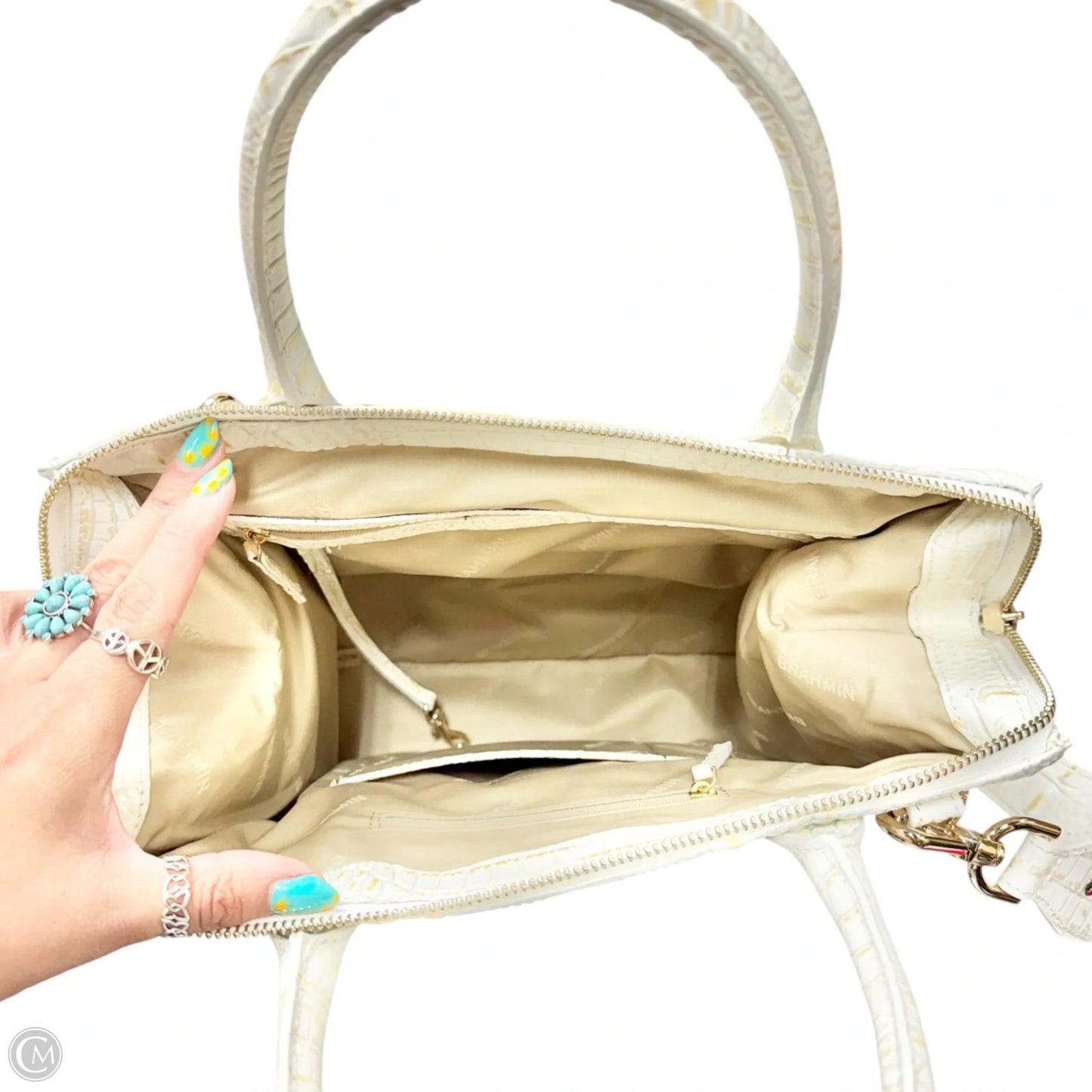 Handbag Designer By Brahmin, Size: Large