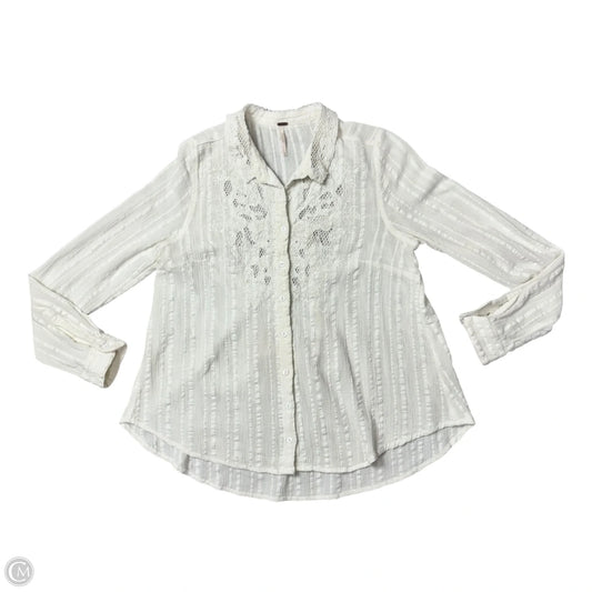Top Long Sleeve By Free People In White, Size: M