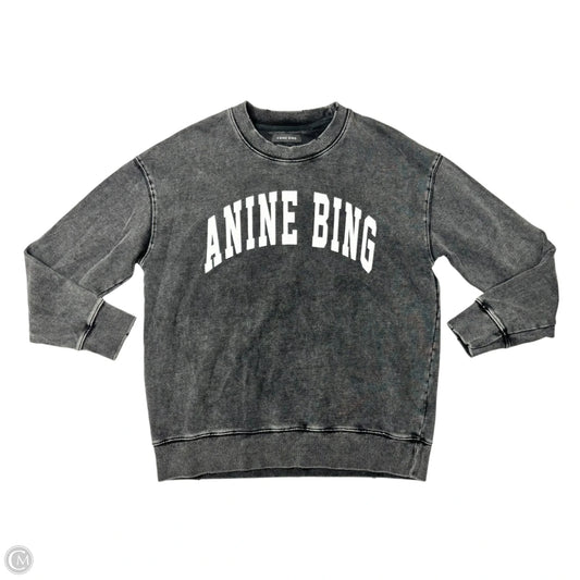 Sweatshirt Crewneck By Anine Bing In Grey, Size: S