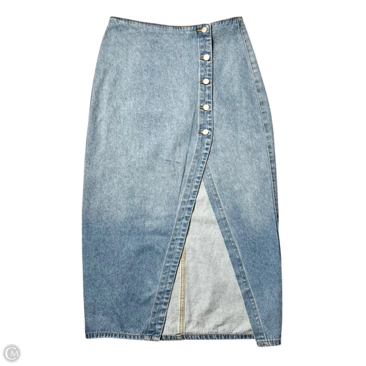 Skirt Maxi By Idem Ditto In Blue Denim, Size: L
