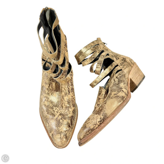 Boots Ankle Flats By Free People In Bronze, Size: 7.5