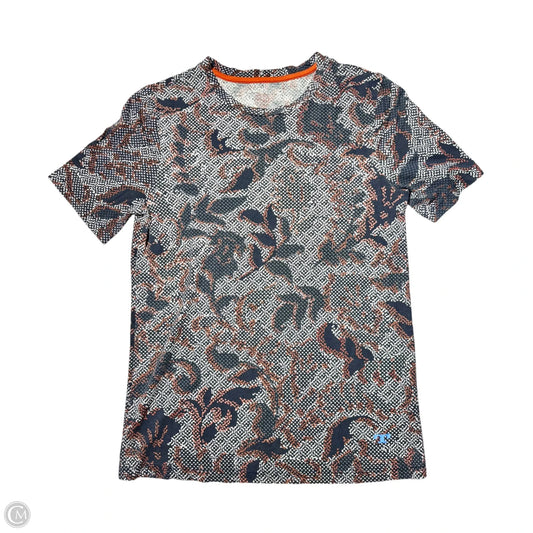 Top Short Sleeve Designer By Tory Burch In Blue & Orange, Size: Xs