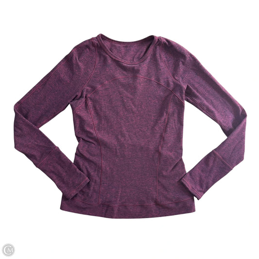 Athletic Top Long Sleeve Crewneck By Lululemon In Purple, Size: S