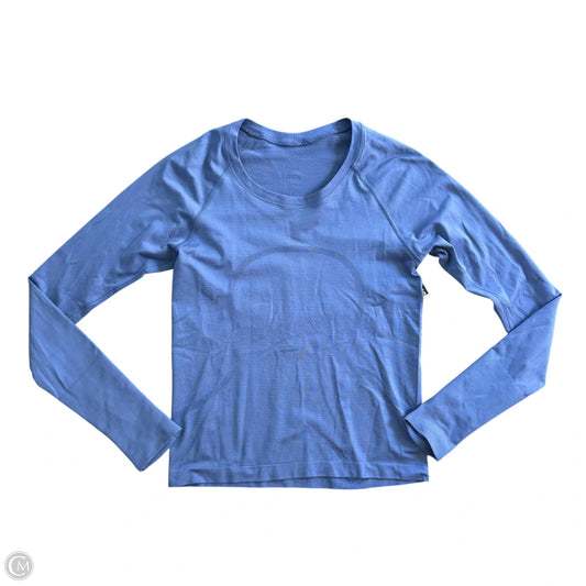 Athletic Top Long Sleeve Crewneck By Lululemon In Blue, Size: S