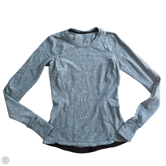 Athletic Top Long Sleeve Crewneck By Lululemon In Blue, Size: S