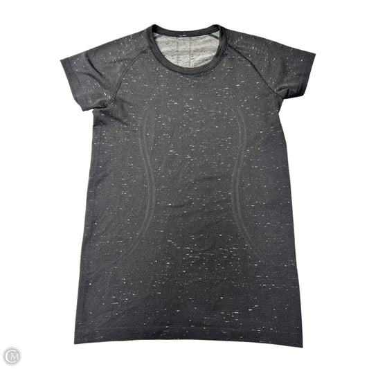 Athletic Top Short Sleeve By Lululemon In Black, Size: M
