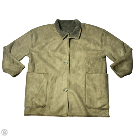 Jacket Faux Fur & Sherpa By Spanx In Green, Size: Xl