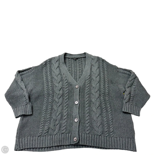 Sweater Cardigan By Quince In Grey, Size: M