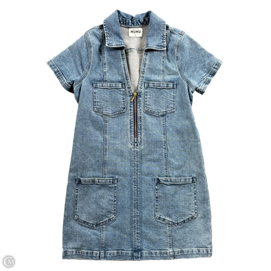 Dress Casual Short By Show Me Your Mumu In Blue Denim, Size: S