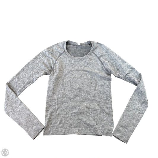 Athletic Top Long Sleeve Crewneck By Lululemon In Grey, Size: S