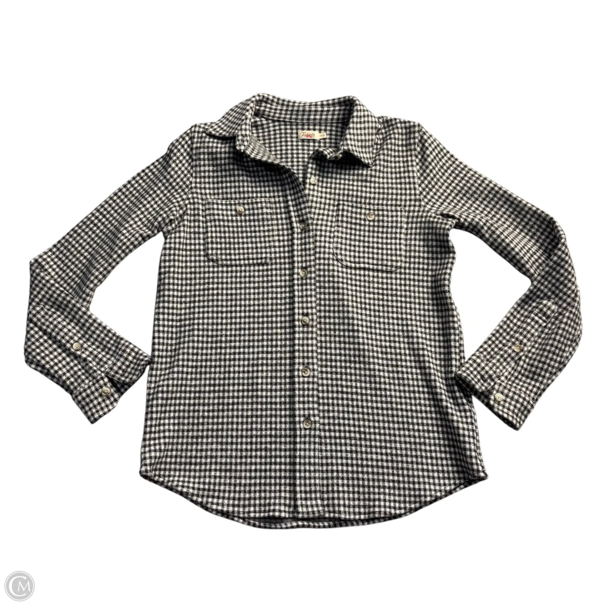 Top Long Sleeve By Faherty In Checkered Pattern, Size: Xs